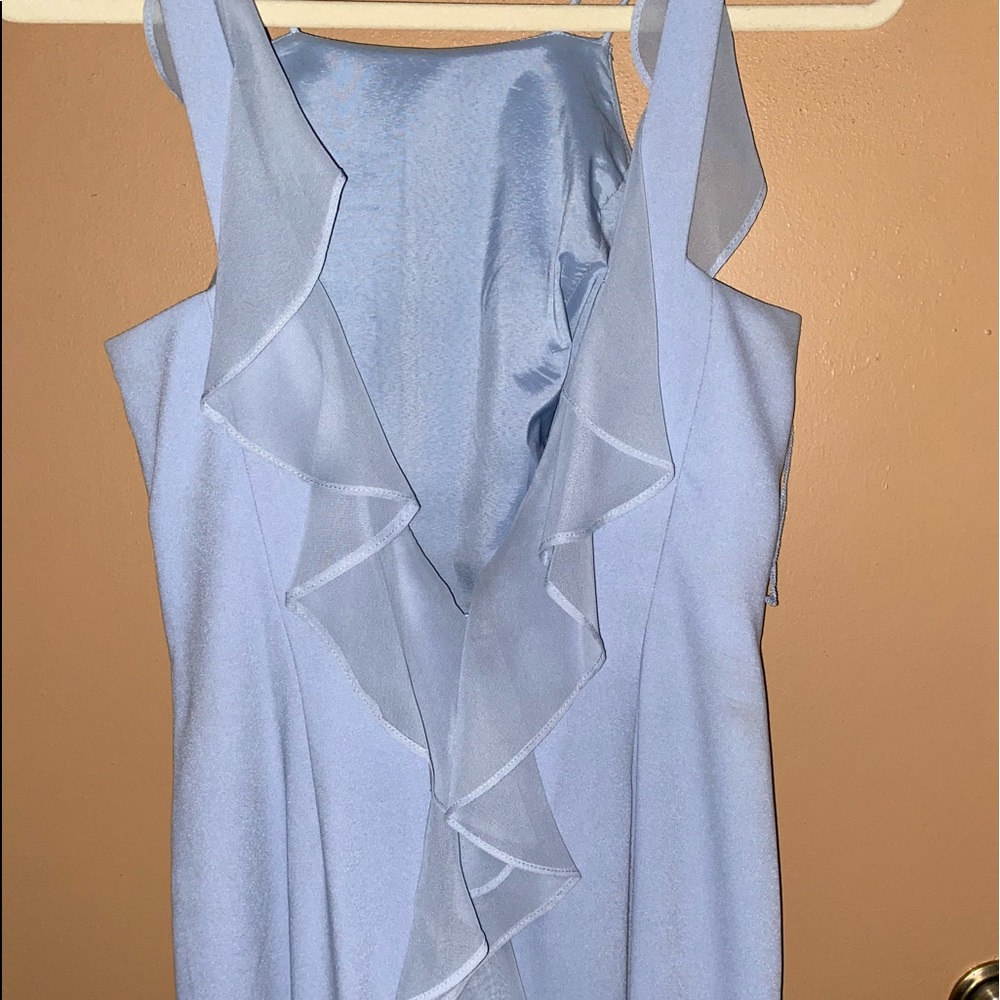 Aidan Maddox halter top floor length dress